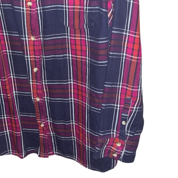 🎁 Pure Energy Button Down Plaid Shirt - Picture 4 of 5